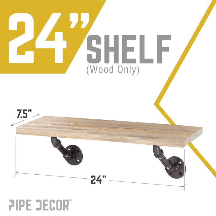 RESTORE Driftwood Tan 24 in. Wood Shelf (Wood Only) - Sweatfully