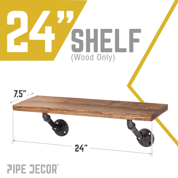 RESTORE Autumn Brown 24 in. Wood Shelf (Wood Only) - Sweatfully