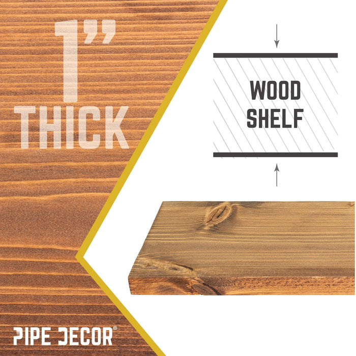 RESTORE Autumn Brown 24 in. Wood Shelf (Wood Only) - Sweatfully