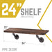 RESTORE Trail Brown 24 in. Wood Shelf (Wood Only) - Sweatfully
