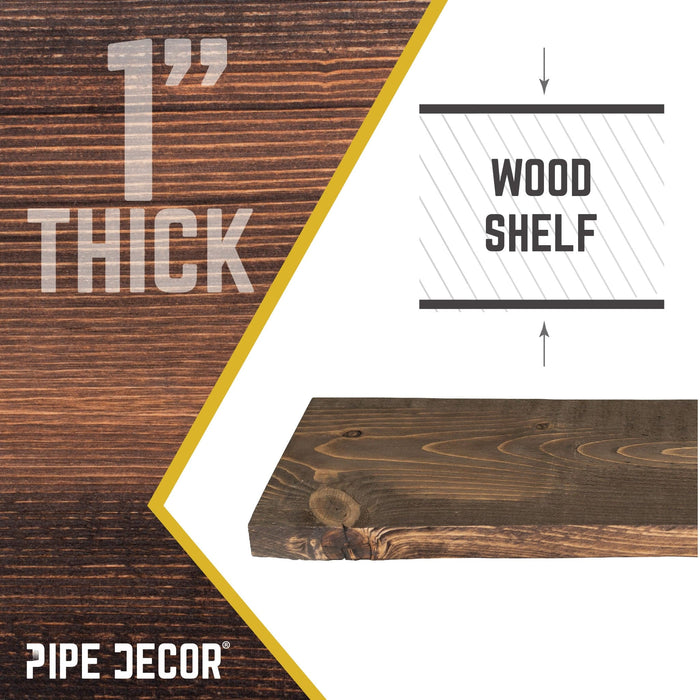 RESTORE Trail Brown 24 in. Wood Shelf (Wood Only) - Sweatfully
