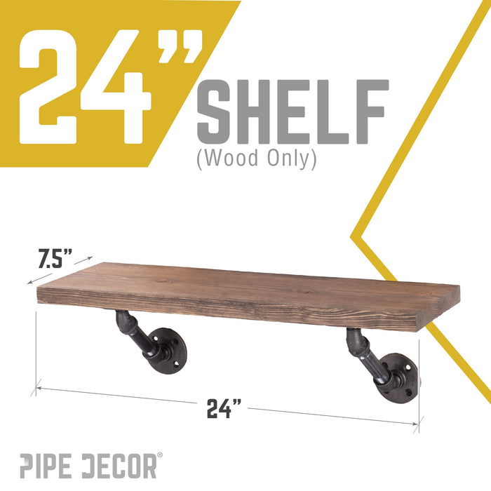 RESTORE Sunset Brown 24 in. Wood Shelf (Wood Only) - Sweatfully