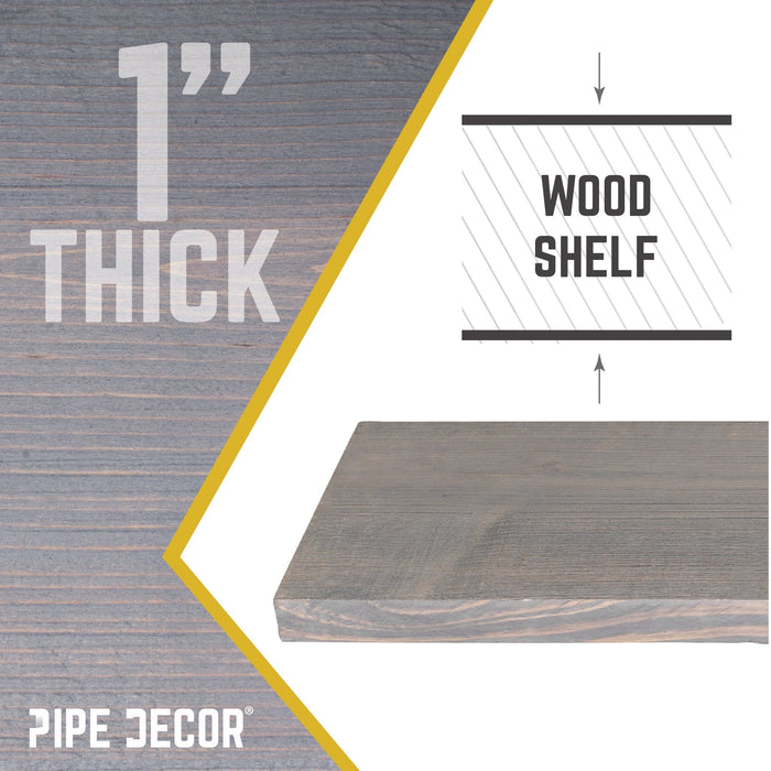 RESTORE Riverstone Grey 24 in. Wood Shelf (Wood Only) - Sweatfully