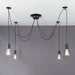Black Spider Pendant Light with 4 Adjustable Arms - Sweatfully