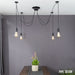 Black Spider Pendant Light with 4 Adjustable Arms - Sweatfully