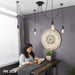 Black Spider Pendant Light with 4 Adjustable Arms - Sweatfully