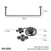 Black Spider Pendant Light Kit with Pipe Bar Hanging Accessory and 4 Adjustable Arms - Sweatfully