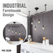 Black Spider Pendant Light Kit with Pipe Bar Hanging Accessory and 4 Adjustable Arms - Sweatfully