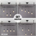 Black Spider Pendant Light Kit with Pipe Bar Hanging Accessory and 4 Adjustable Arms - Sweatfully