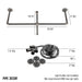 Black Spider Pendant Light Kit with Pipe Cross Hanging Accessory and 4 Adjustable Arms - Sweatfully