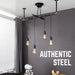 Black Spider Pendant Light Kit with Pipe Cross Hanging Accessory and 4 Adjustable Arms - Sweatfully