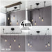 Black Spider Pendant Light Kit with Pipe Cross Hanging Accessory and 4 Adjustable Arms - Sweatfully