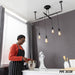 Black Spider Pendant Light Kit with Pipe Cross Hanging Accessory and 4 Adjustable Arms - Sweatfully