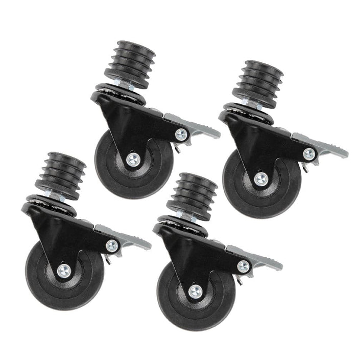 Swivel Caster Wheels for 1" Pipe (4-Pack) - Sweatfully