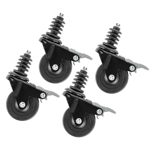 Swivel Caster Wheels for ¾" Pipe (4-Pack) - Sweatfully