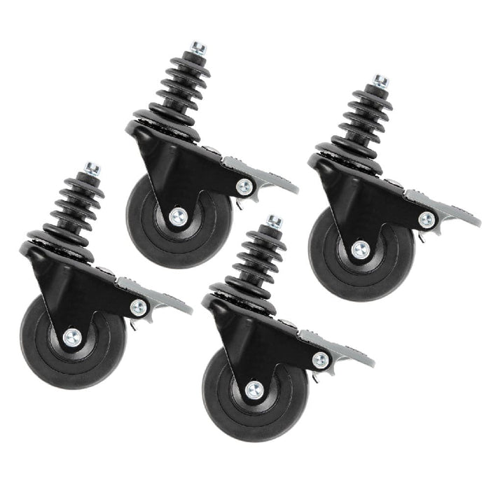 Swivel Caster Wheels for ¾" Pipe (4-Pack) - Sweatfully