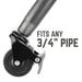 Swivel Caster Wheels for ¾" Pipe (4-Pack) - Sweatfully