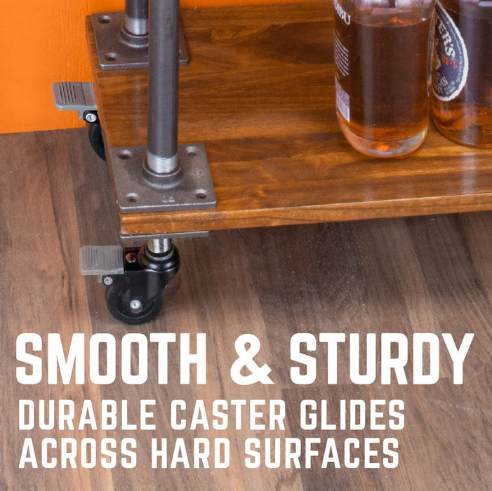 Swivel Caster Wheels for ½" Pipe (4-Pack) - Sweatfully