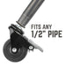 Swivel Caster Wheels for ½" Pipe (4-Pack) - Sweatfully