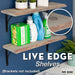 RESTORE Riverstone Grey 24 in. Live Edge Wood Shelf (Wood Only) - Sweatfully