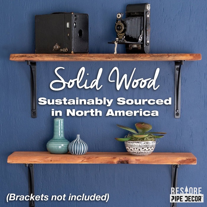 RESTORE Sunset Cedar 24 in. Live Edge Wood Shelf (Wood Only) - Sweatfully