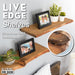 RESTORE Trail Brown 24 in. Live Edge Wood Shelf (Wood Only) - Sweatfully