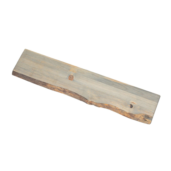 RESTORE Riverstone Grey 36 in. Live Edge Wood Shelf (Wood Only) - Sweatfully