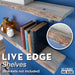 RESTORE Riverstone Grey 36 in. Live Edge Wood Shelf (Wood Only) - Sweatfully
