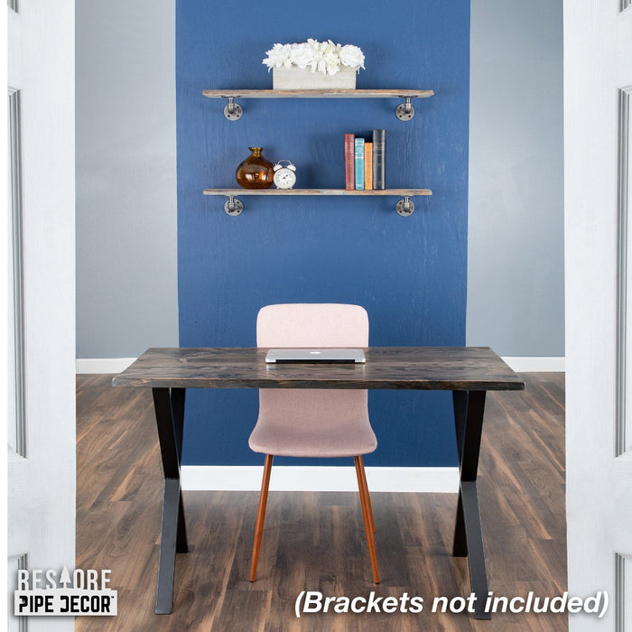 RESTORE Riverstone Grey 36 in. Live Edge Wood Shelf (Wood Only) - Sweatfully