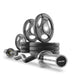 XMARK Tri-Grip Olympic Weight Plates and Curl Barbell Sets XM-36701-BLACK-3377-BAL-65 - Sweatfully