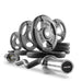 XMARK Tri-Grip Olympic Weight Plates and Curl Barbell Sets XM-36701-BLACK-3377-BAL-65 - Sweatfully
