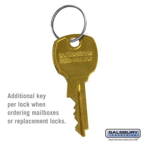 Salsbury Additional Key - for 4B+ Horizontal Mailbox Standard Lock - Sweatfully