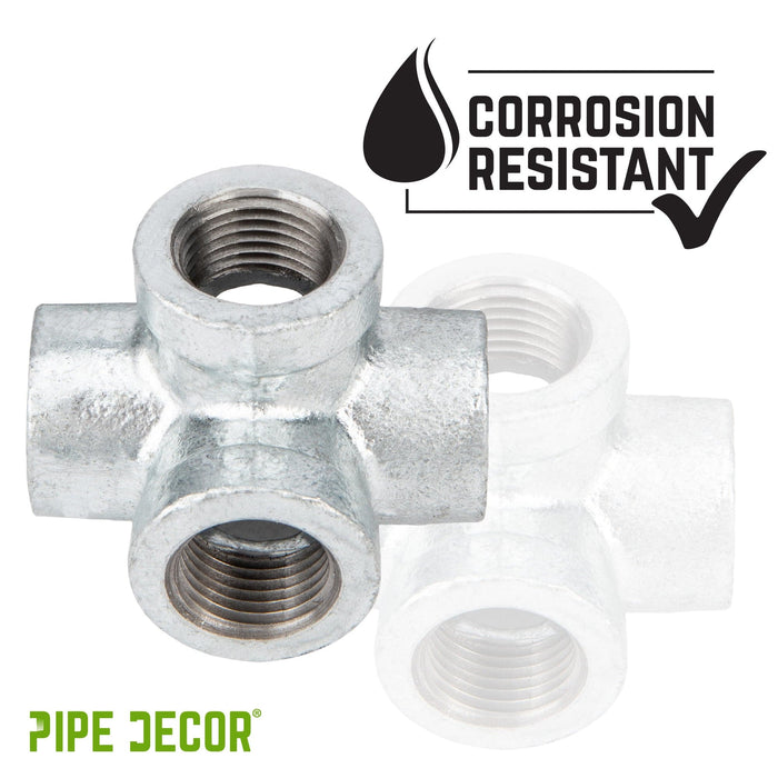 1 in. Galvanized 6-Way Fitting - Sweatfully