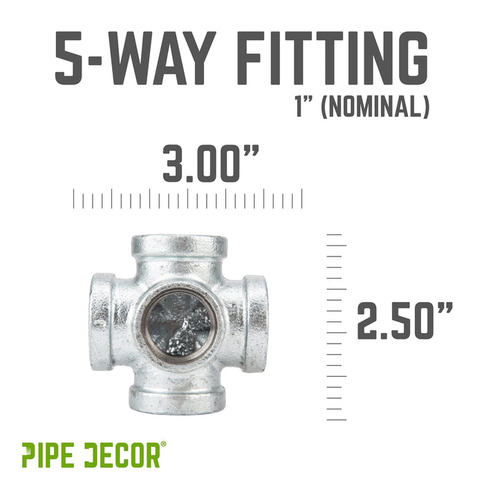 1 in. Galvanized 5-Way Fitting - Sweatfully