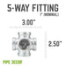1 in. Galvanized 5-Way Fitting - Sweatfully