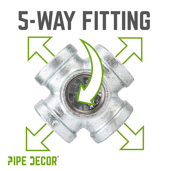 1 in. Galvanized 5-Way Fitting - Sweatfully