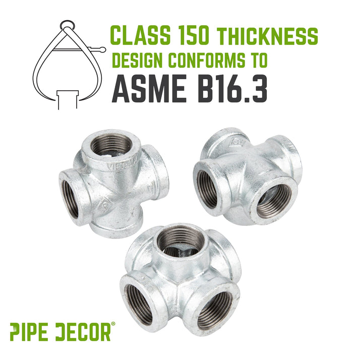 1 in. Galvanized 5-Way Fitting - Sweatfully