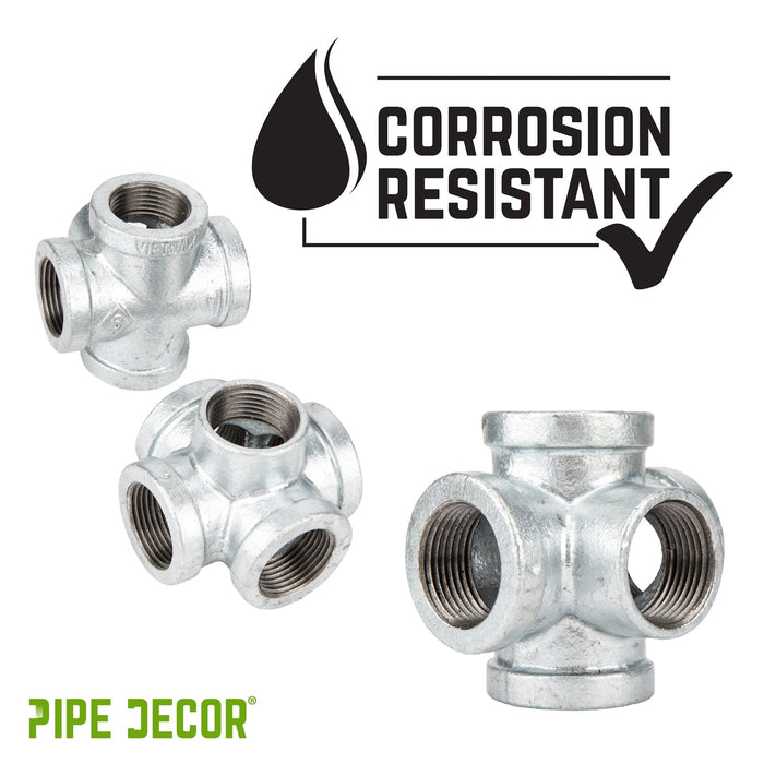 1 in. Galvanized 5-Way Fitting - Sweatfully