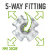 1/2 in. Galvanized 5-Way Fitting - Sweatfully