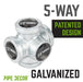 1/2 in. Galvanized 5-Way Fitting - Sweatfully
