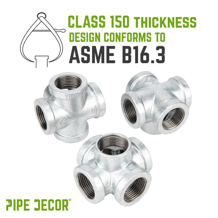 1/2 in. Galvanized 5-Way Fitting - Sweatfully