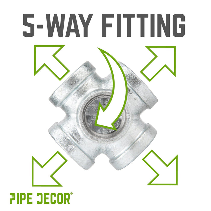 3/4 in. Galvanized 5-Way Fitting - Sweatfully