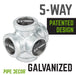 3/4 in. Galvanized 5-Way Fitting - Sweatfully