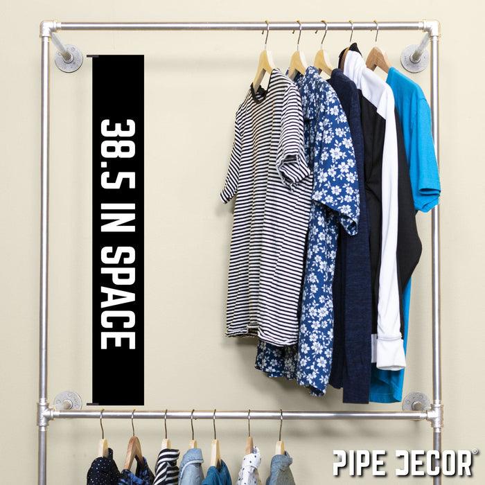 Galvanized Wall Mounted Double Hung Clothing Rack - Sweatfully