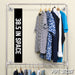 Galvanized Wall Mounted Double Hung Clothing Rack - Sweatfully