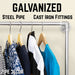 Galvanized Wall Mounted Double Hung Clothing Rack - Sweatfully