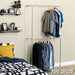 Galvanized Wall Mounted Double Hung Clothing Rack - Sweatfully