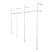 115 in. Galvanized Wall Mounted Clothing Rack, Triple - Sweatfully
