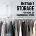 115 in. Galvanized Wall Mounted Clothing Rack, Triple - Sweatfully