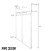 76.375 in. Galvanized Wall Mounted Clothing Rack, Double - Sweatfully